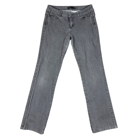 Prana Denim - Prana Jeans Women 6 Grey Kara Straight Leg Tall Inseam Stretch Denim Outdoor